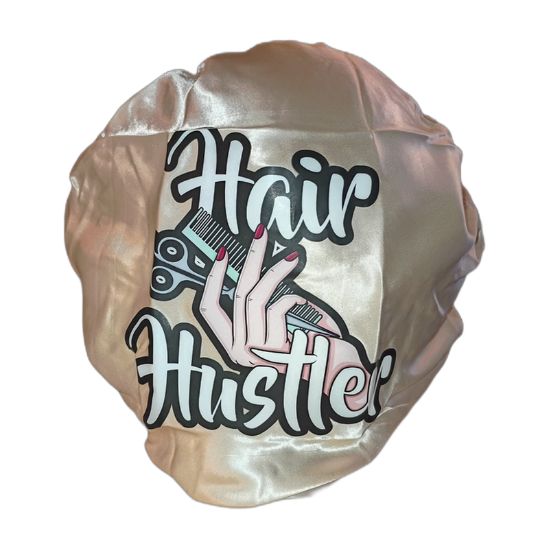 Stylist champagne satin bonnet